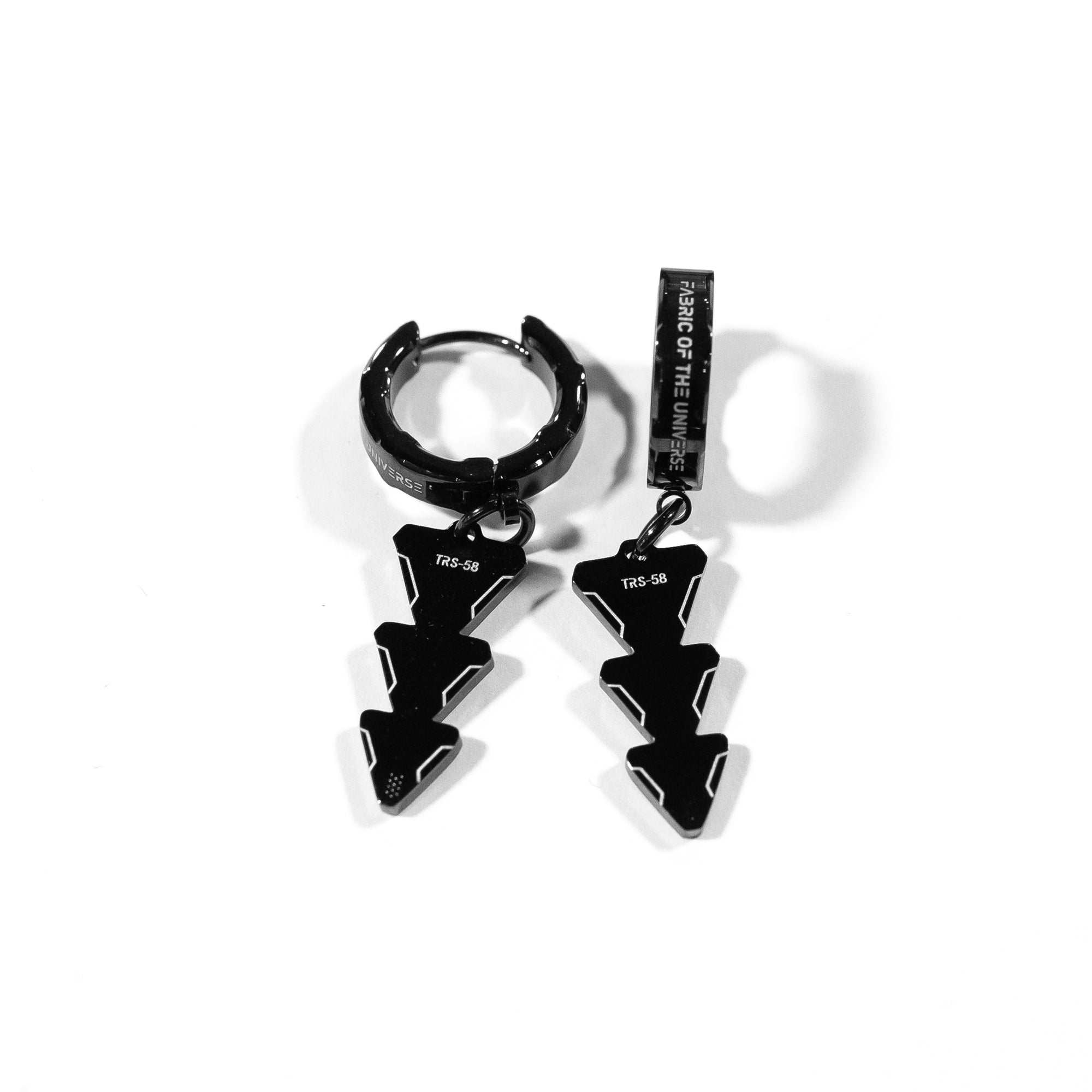 TRS-58 Black Steel Earrings