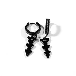 TRS-58 Black Steel Earrings