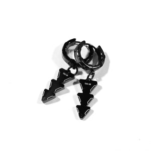 TRS-58 Black Steel Earrings