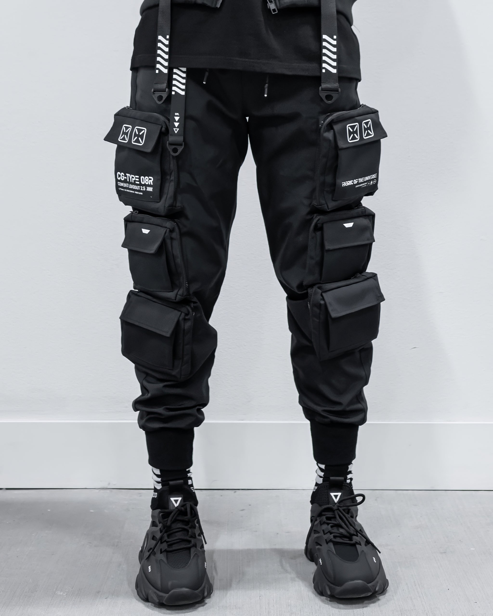 CG-Type 08R Black Cargo Pants - Fabric of the Universe