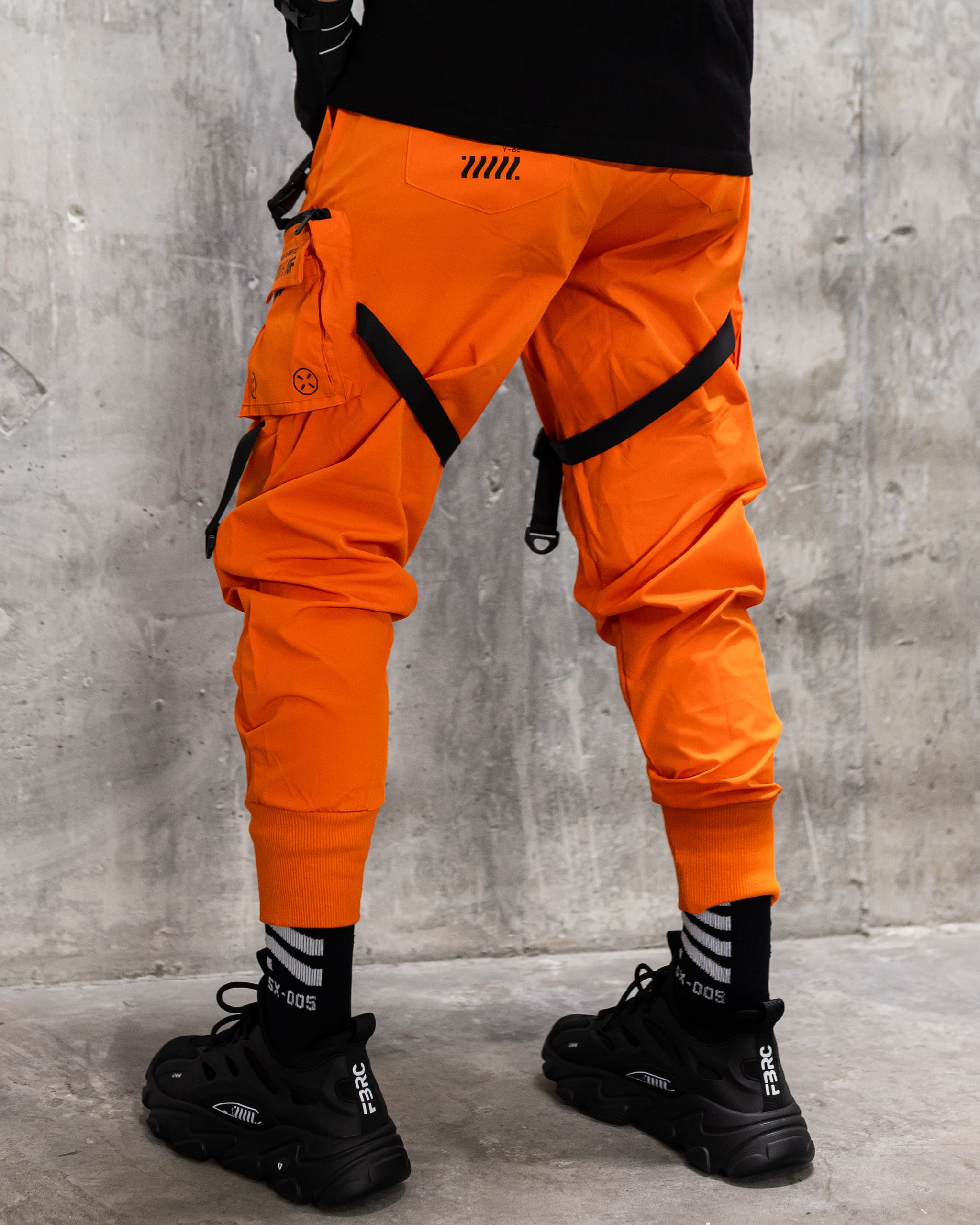 Orange cargo on sale pants