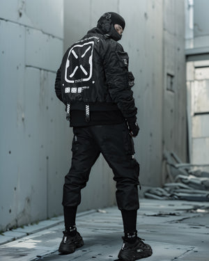 XB-03 Black Short Bomber Jacket