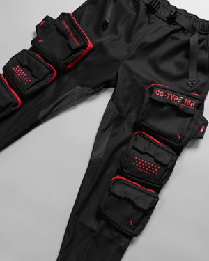 CG-Type 18R Black Red Cargo Pants