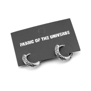 Cross Rows Silver Stainless Steel Earrings