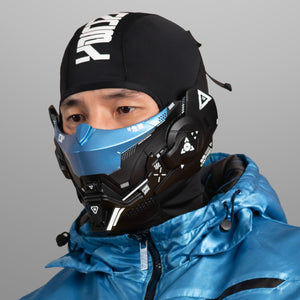 MC-Type 001P Black Cyan Cyber Mask