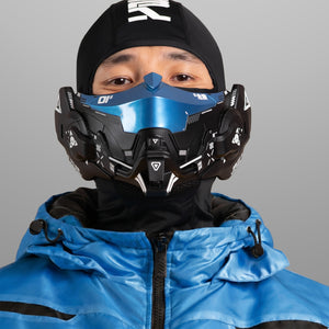 MC-Type 001P Black Cyan Cyber Mask