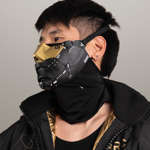 Genova Reborn Black Gold Half Mask
