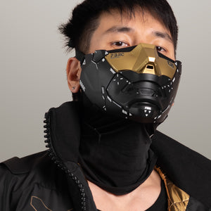 Genova Reborn Black Gold Half Mask