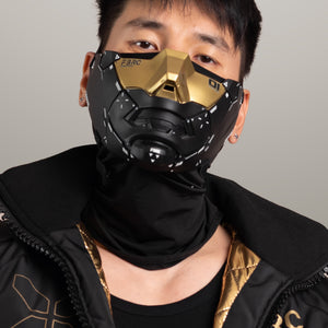 Genova Reborn Black Gold Half Mask