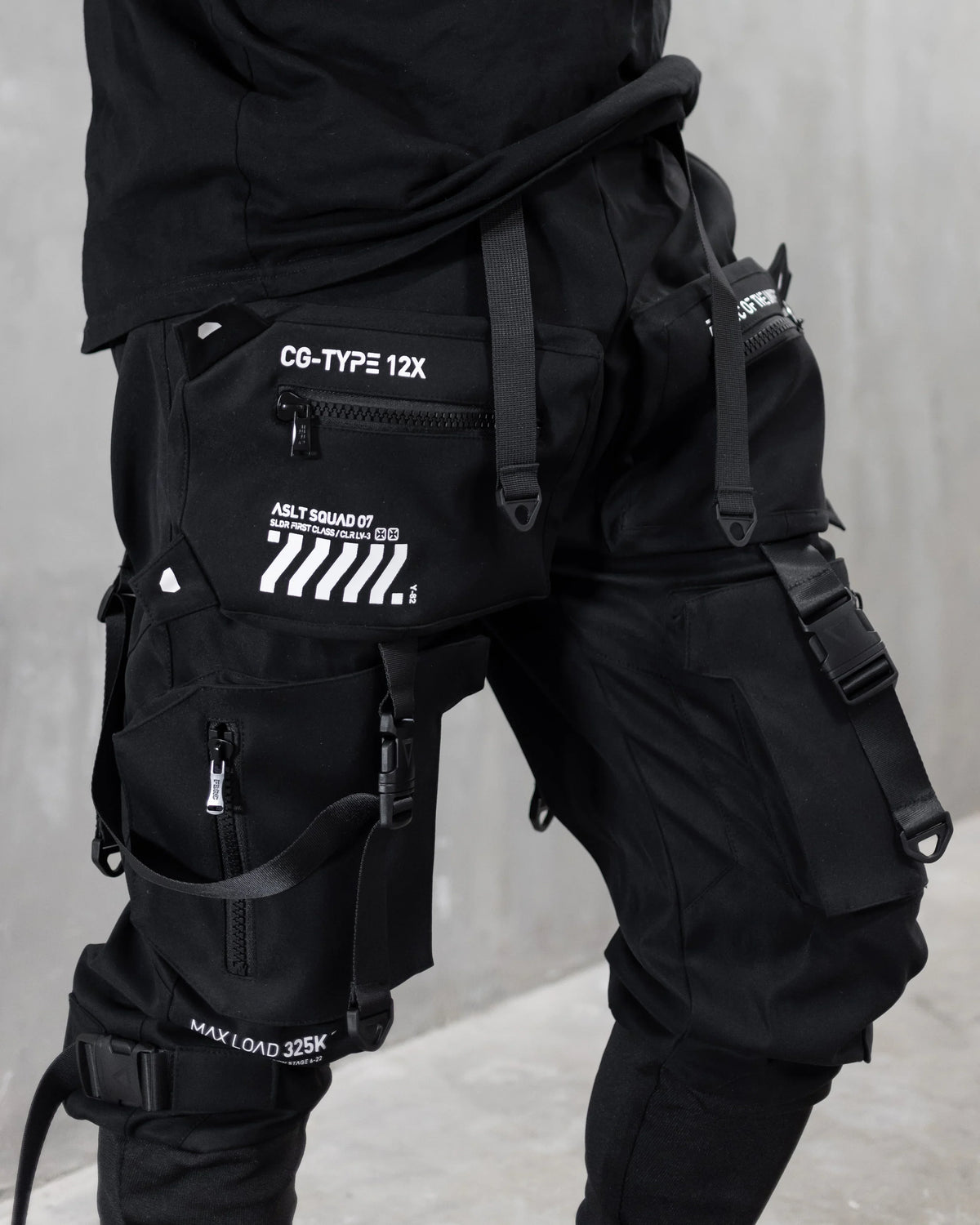 CG-Type 13N Black Orange Cargo Pants