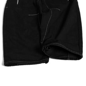BRE-Cross Black Barrel Denim Pants