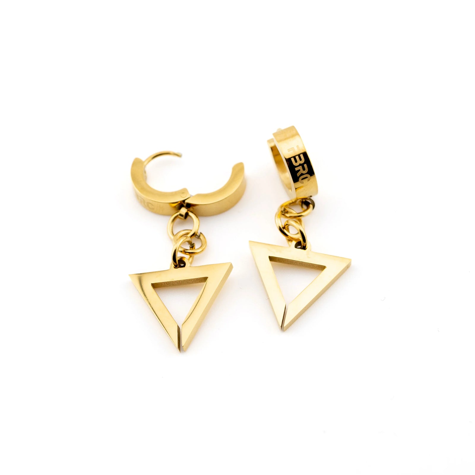 TR-08 Gold Triangle Earrings