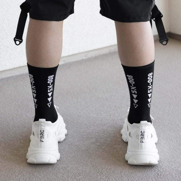SX-008 Black Crew Socks - Fabric of the Universe SX-008 Black Crew Socks - Fabric of the Universe