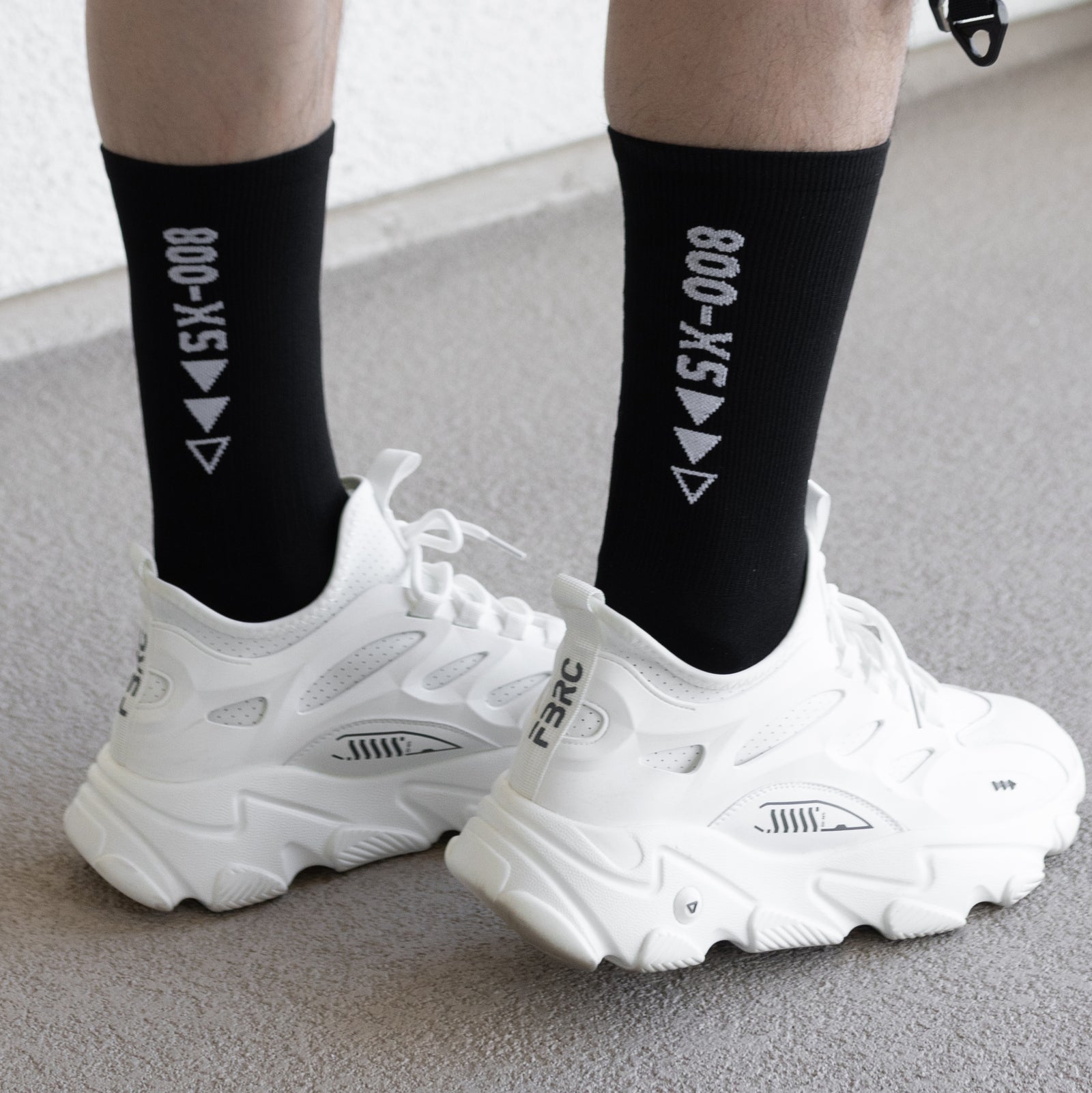 SX-008 Black Crew Socks
