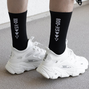 SX-008 Black Crew Socks