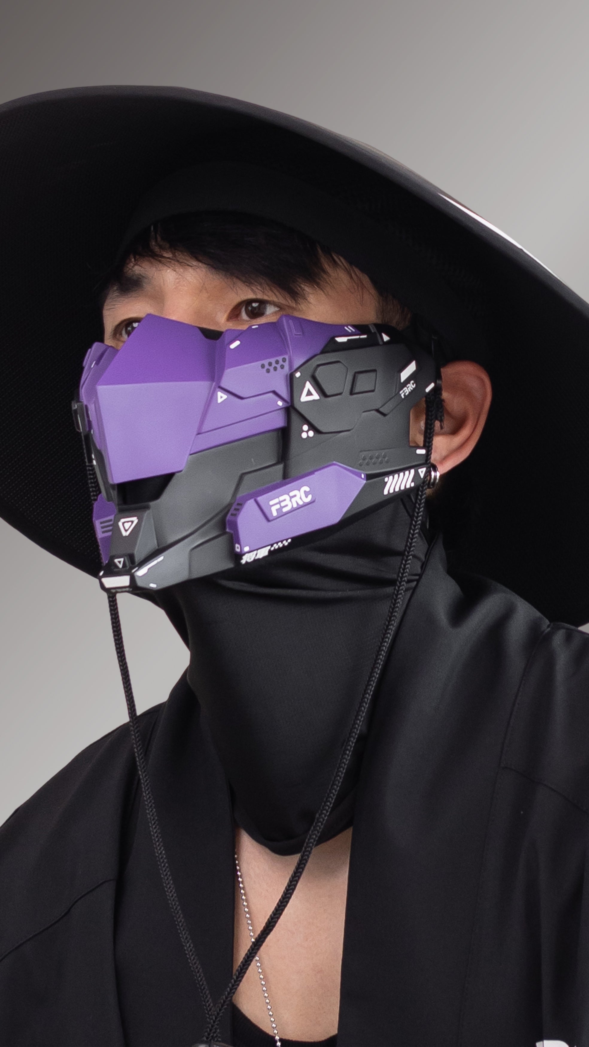 CYM-03 Black Purple Cyber Mask - Fabric of the Universe
