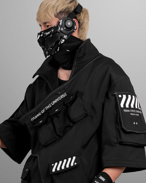Adv Owl Black Cyber Half Mask