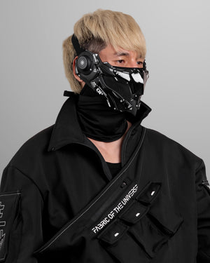 Adv Owl Black Cyber Half Mask