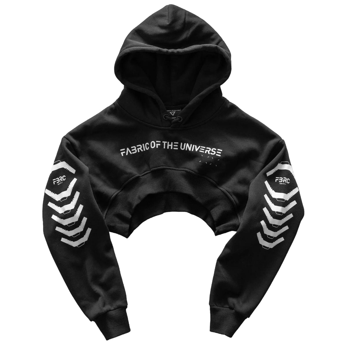 Augmental White Super Crop Hoodie