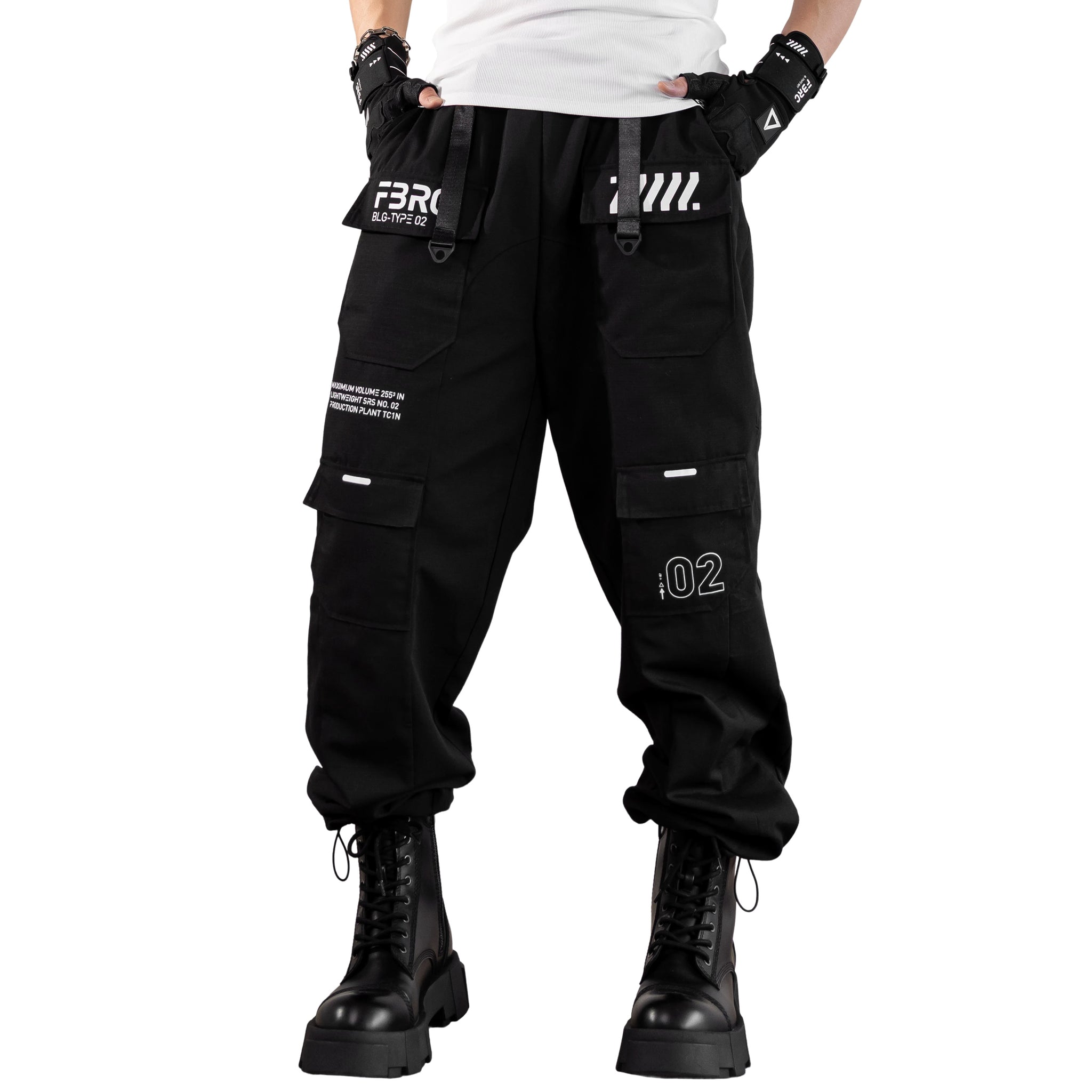 BLG-Type 02 Black Ripstop Cargo Pants - Fabric of the Universe