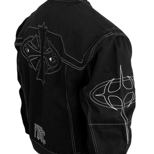 BRE-Cross Black Denim Jacket