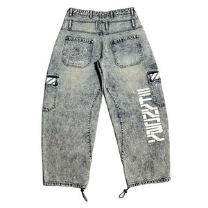 BRE-Type 009 Acid Wash Barrel Denim Pants