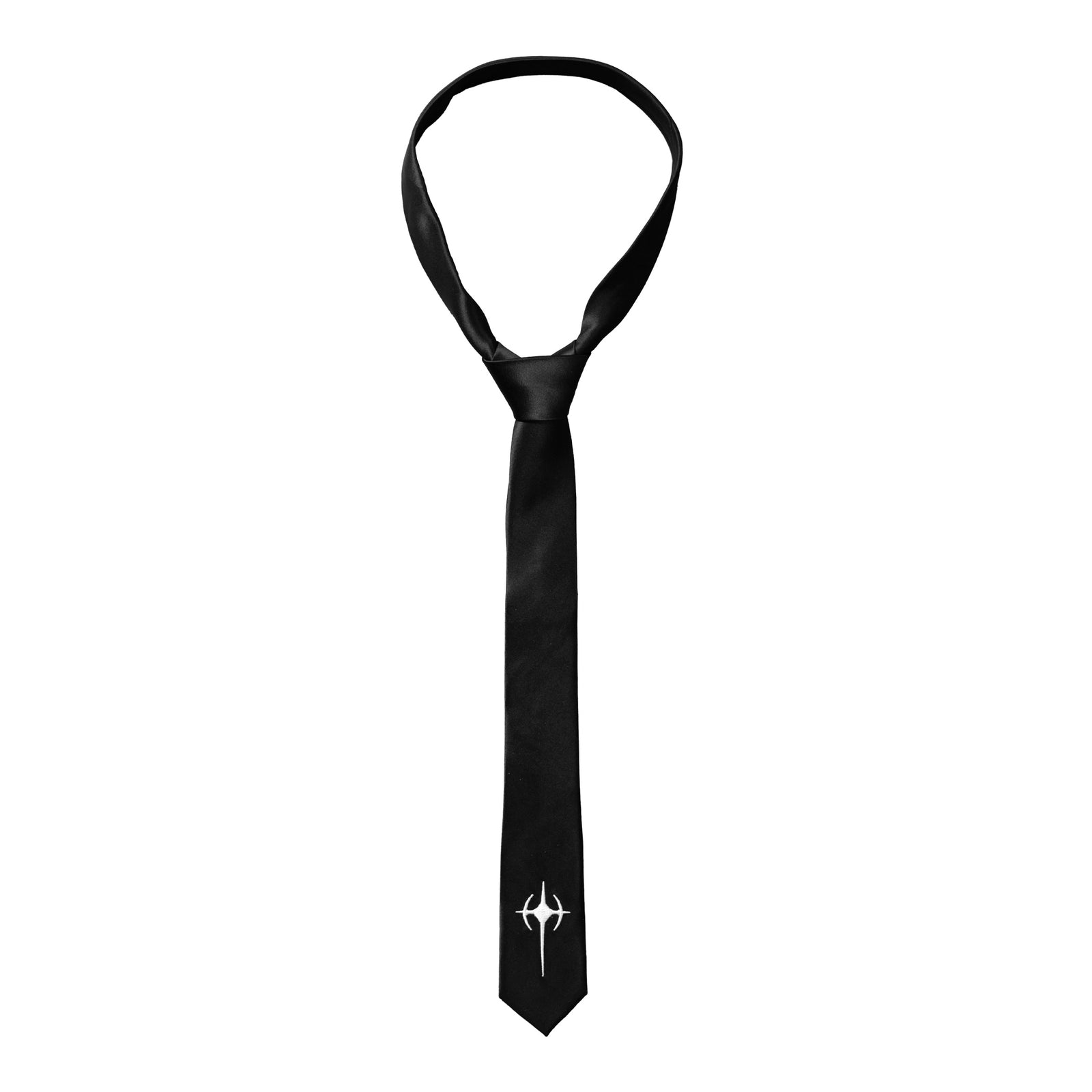 BT-01 Embroidered Black Tie