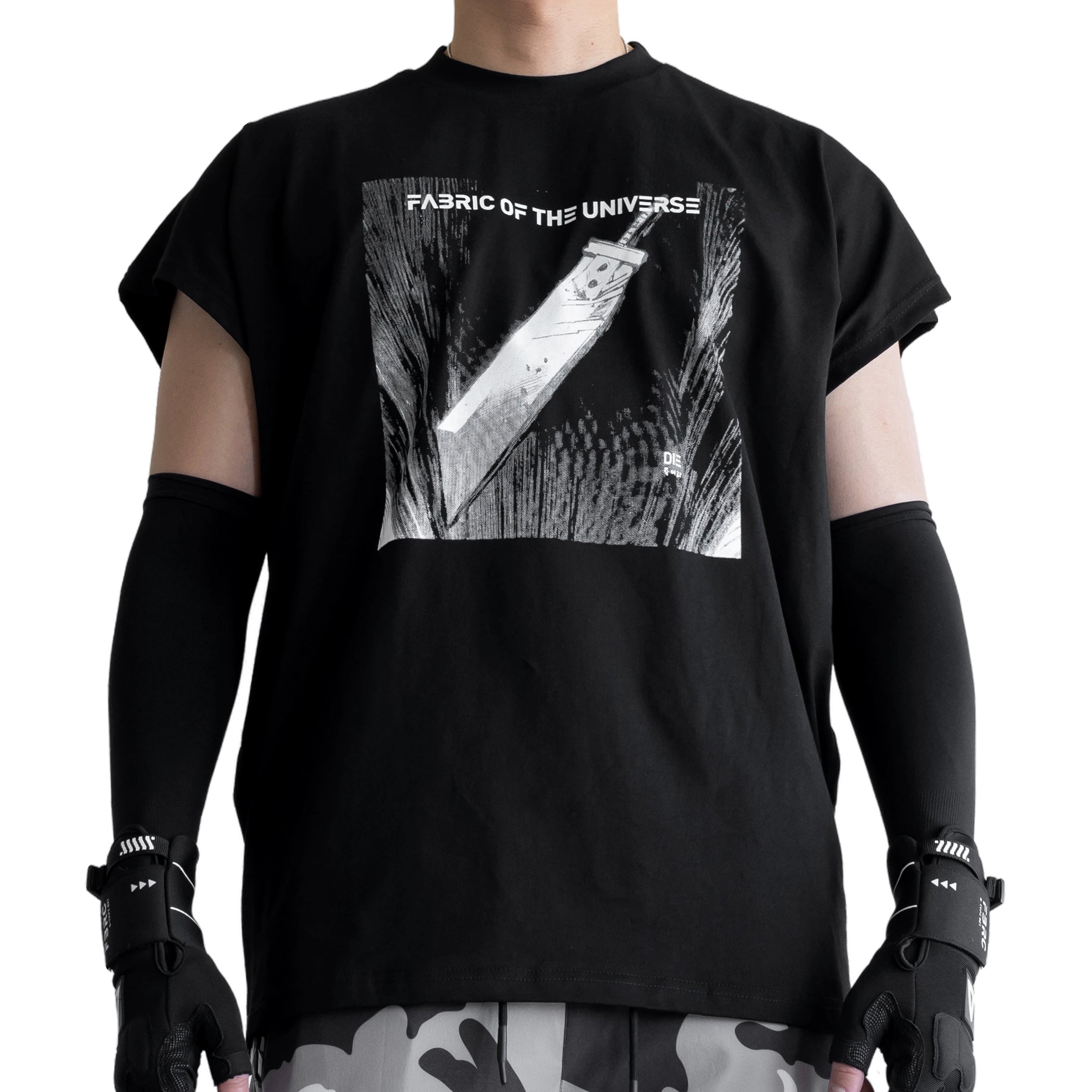 Bzerk Black Oversized Sleeveless T - Fabric of the Universe