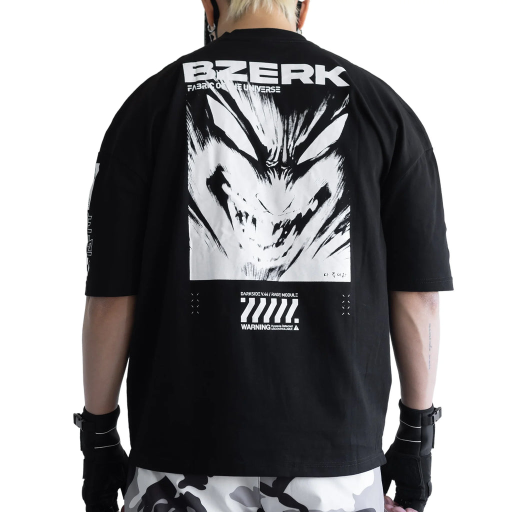 Bzerk Black Oversized Short Sleeve T - Fabric of the Universe