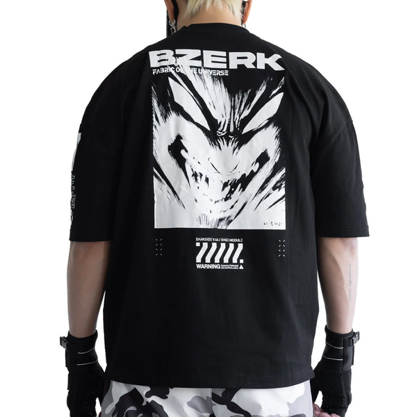 Bzerk Black Oversized Short Sleeve T - Fabric of the Universe