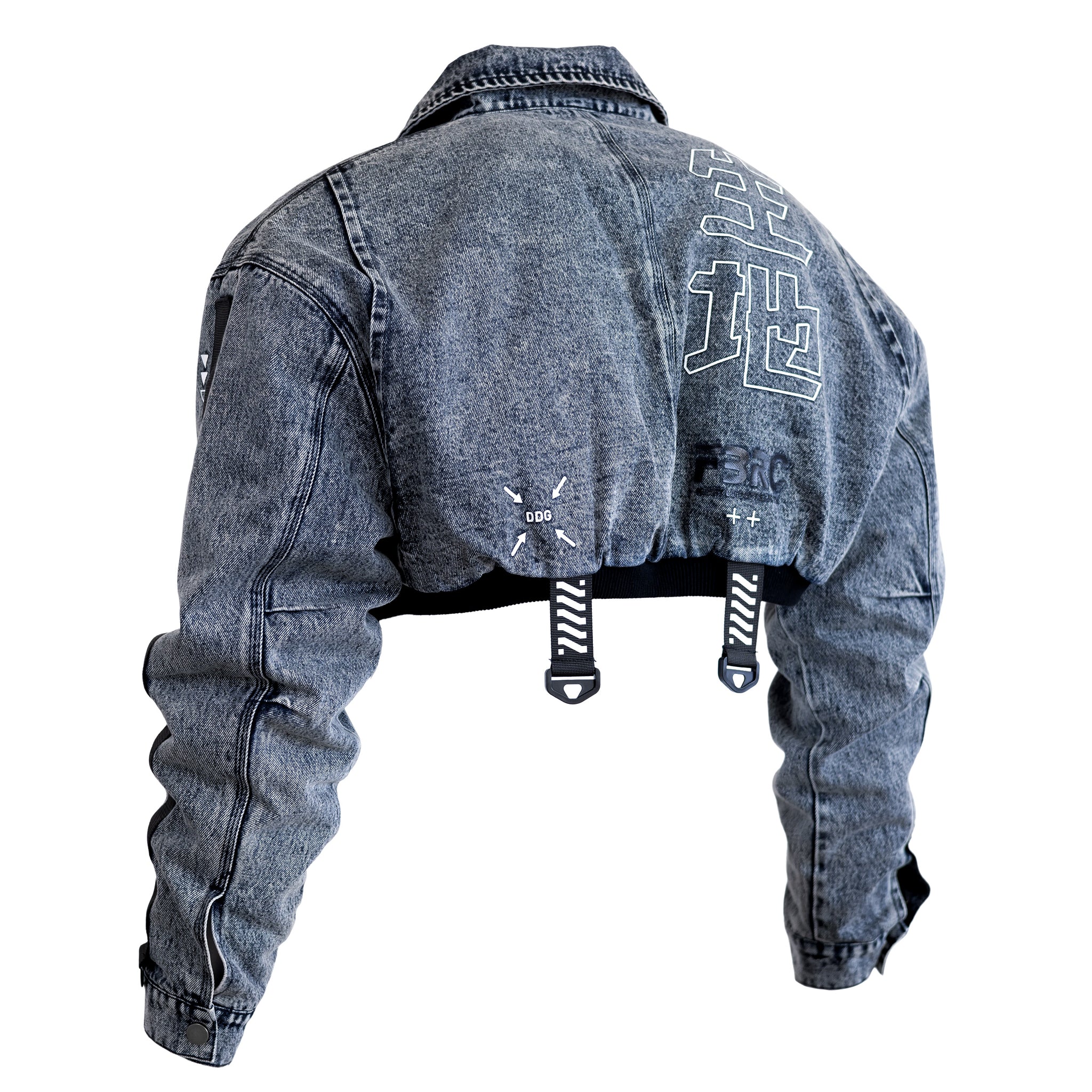 CDJ-Type 006R Acid Denim Crop Bomber - Fabric of the Universe