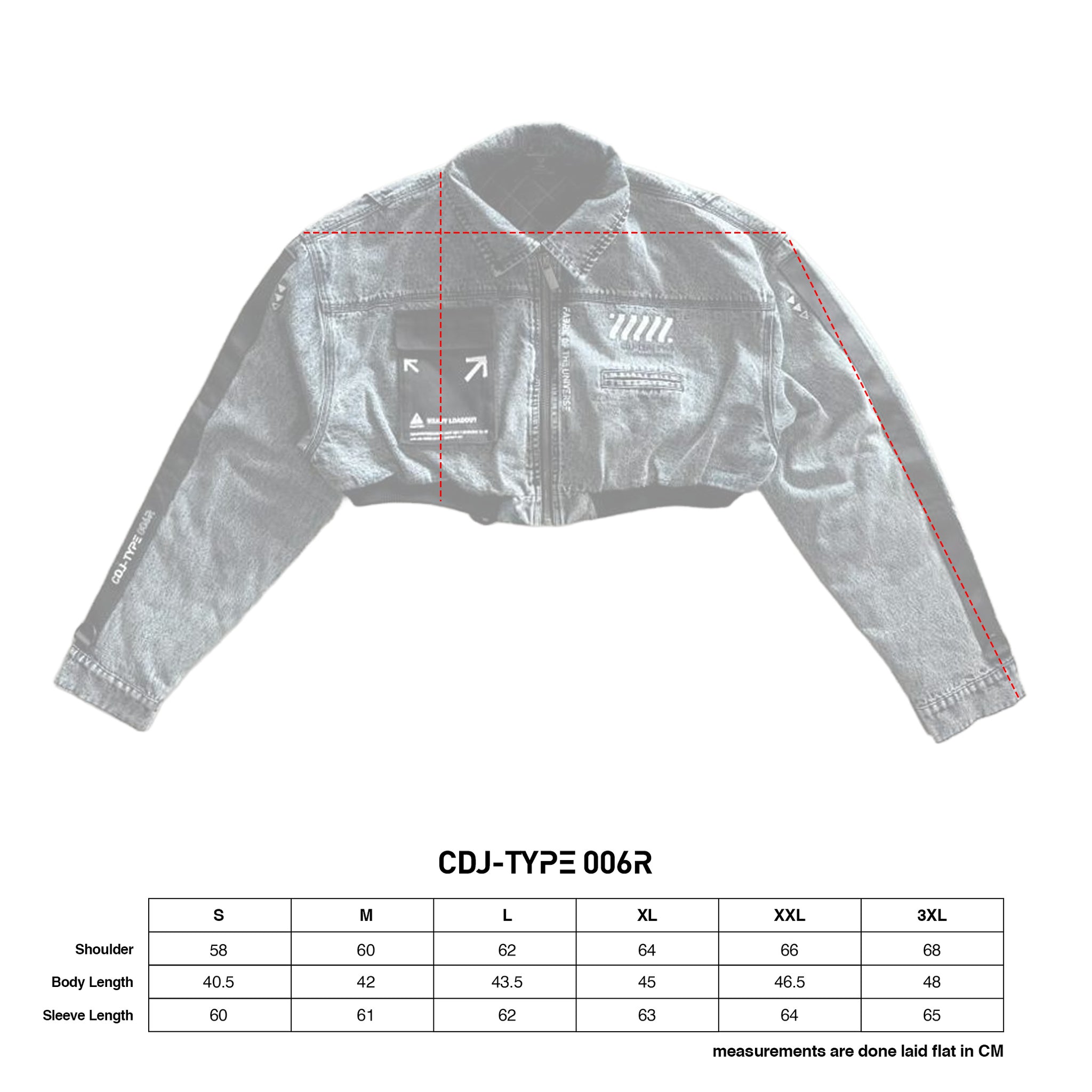 CDJ-Type 006R Acid Denim Crop Bomber - Fabric of the Universe