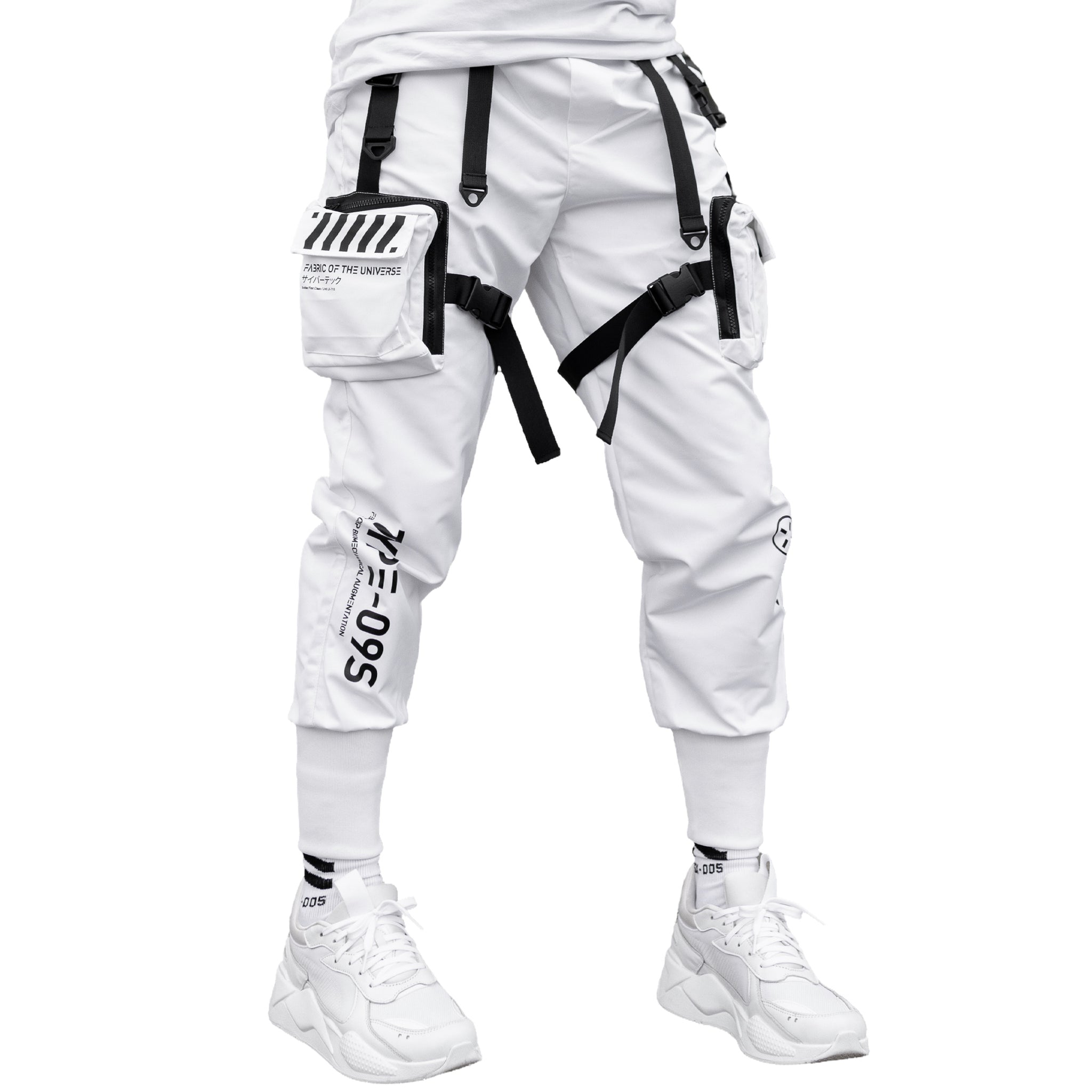 CG-Type 08R White Cargo Pants - Fabric of the Universe