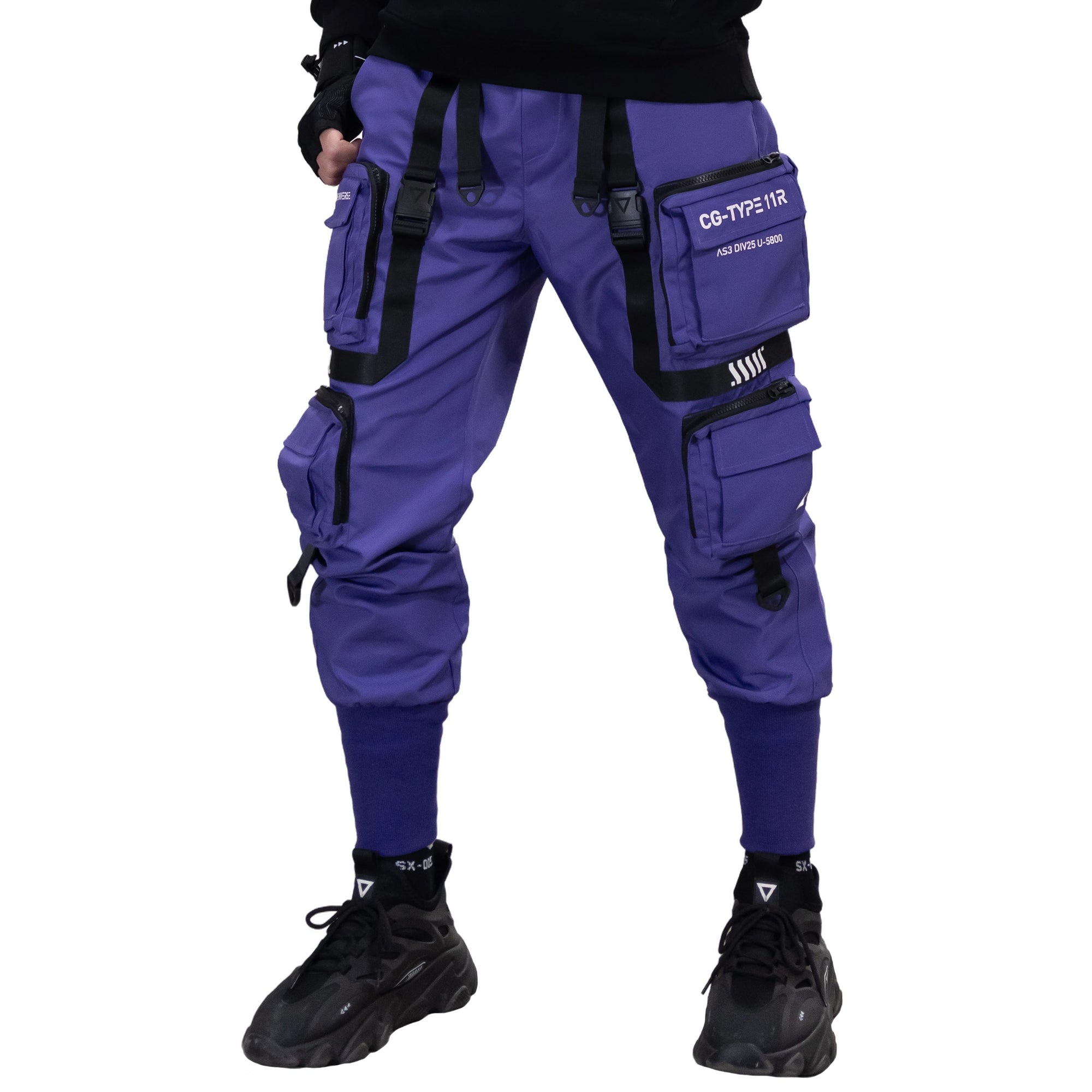 Purple cargo trousers on sale