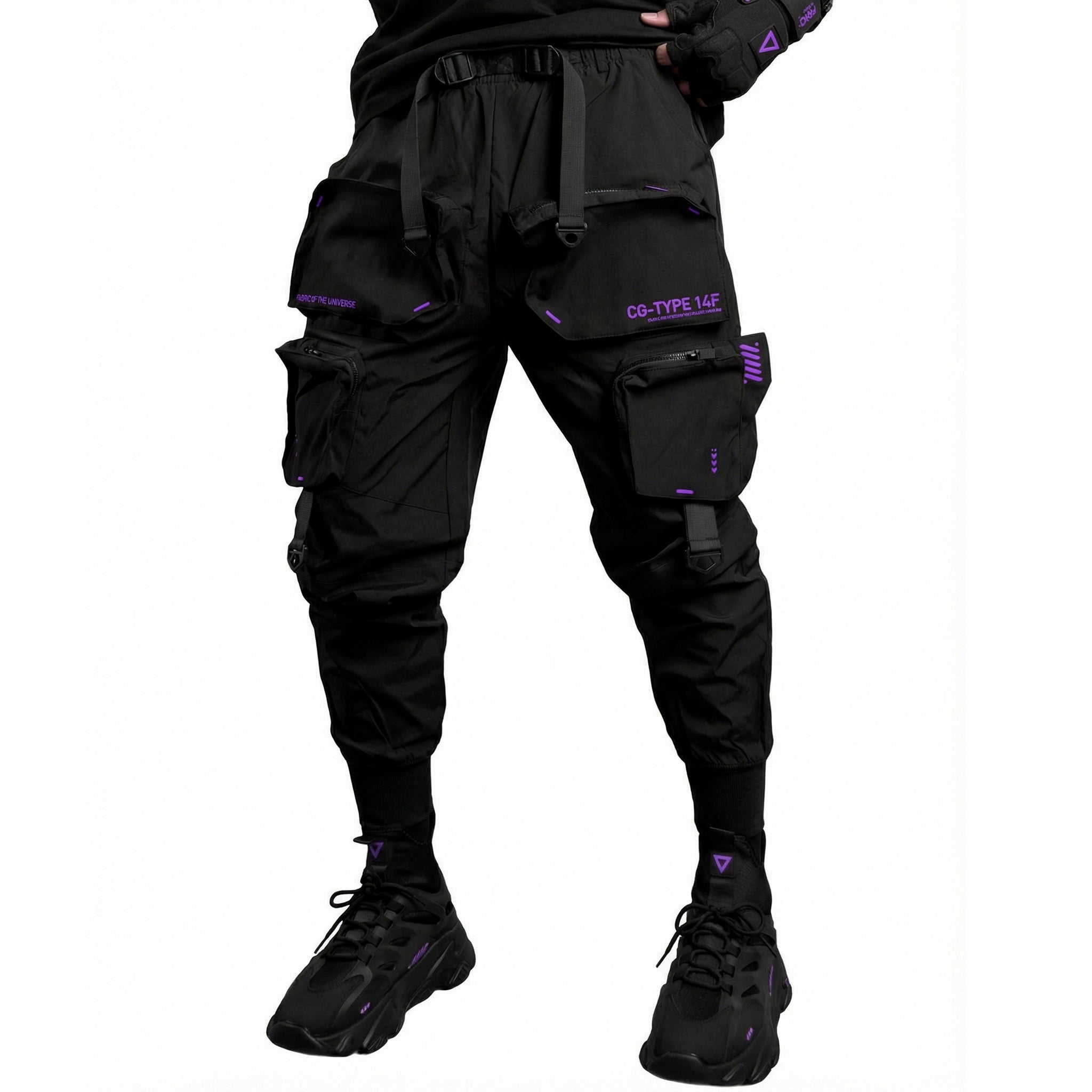 CG-Type 14F Black Purple LW Cargo Pants - Fabric of the Universe