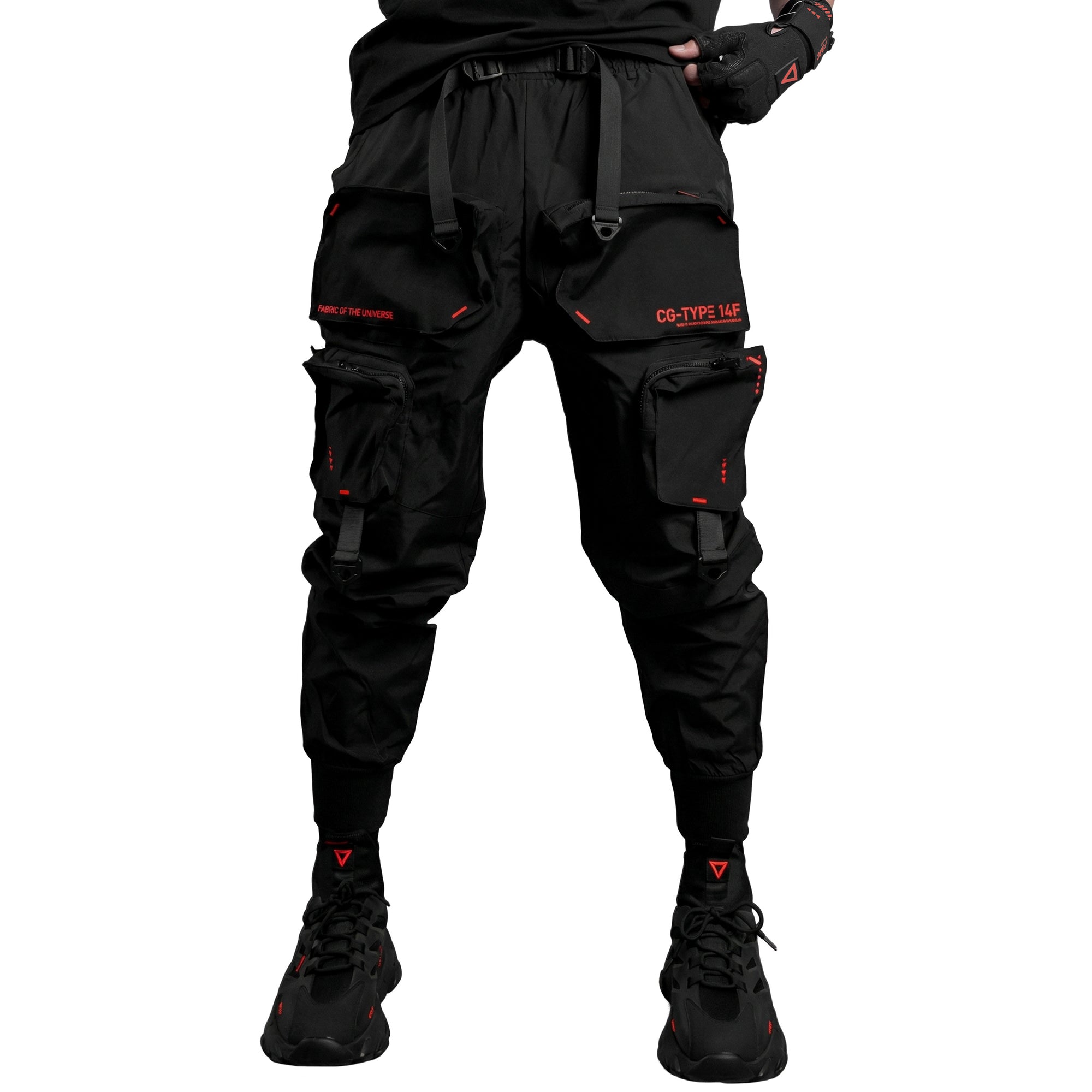 CG-Type 14F Black Red LW Cargo Pants