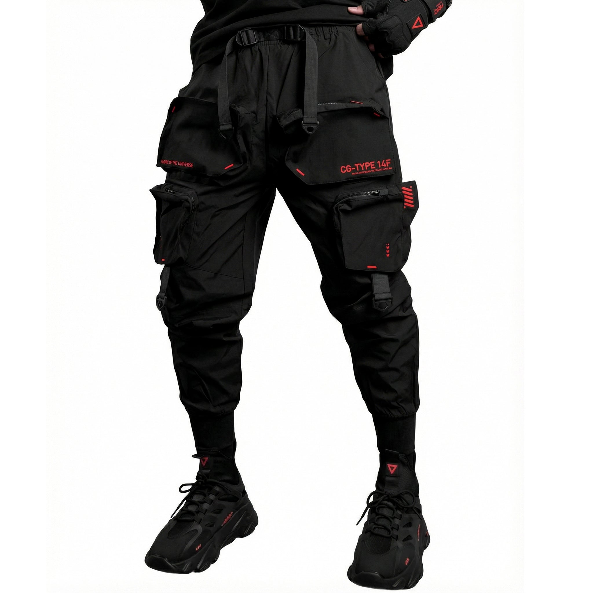 CG-Type 14F Black Red LW Cargo Pants - Fabric of the Universe