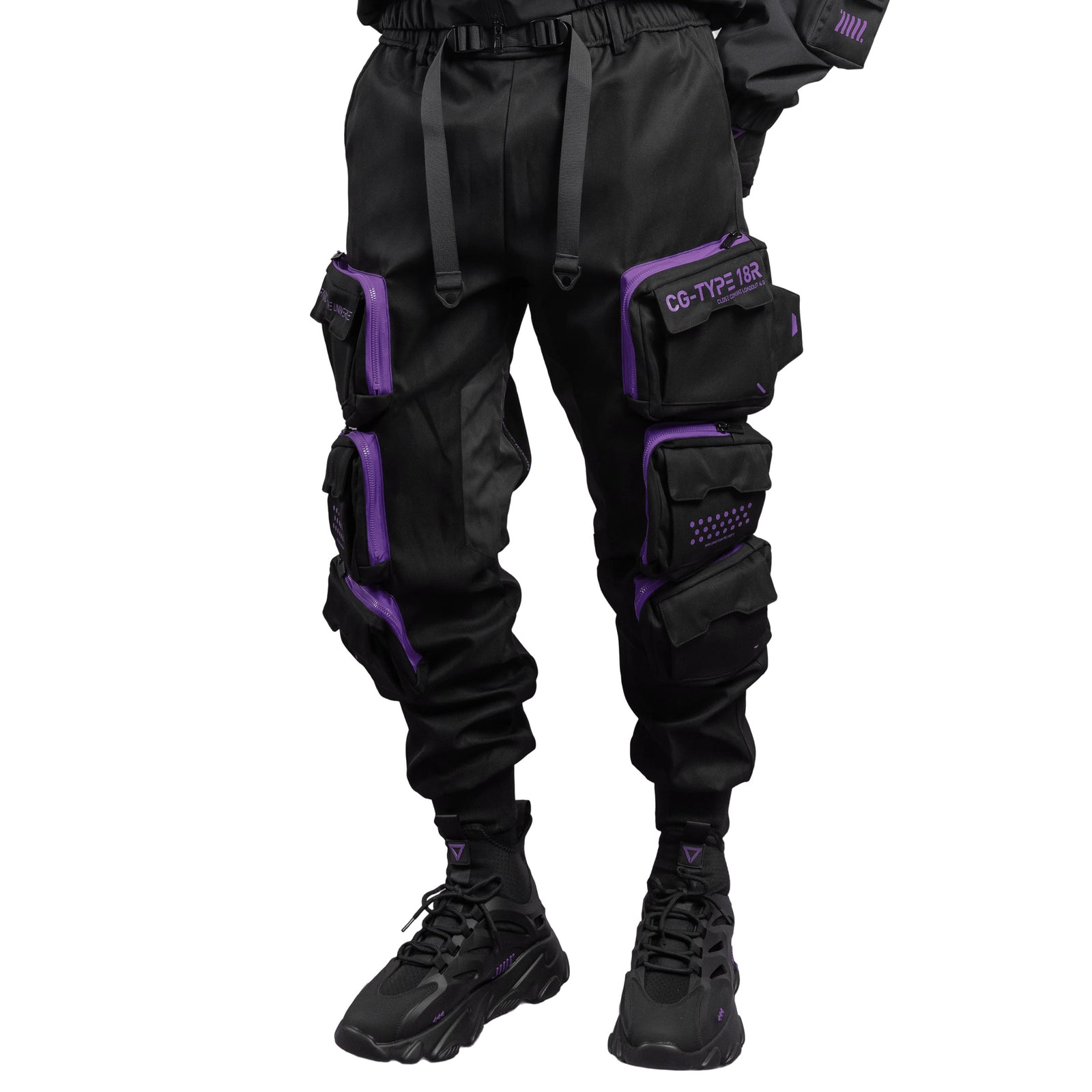 CG-Type 18R Black Purple Cargo Pants
