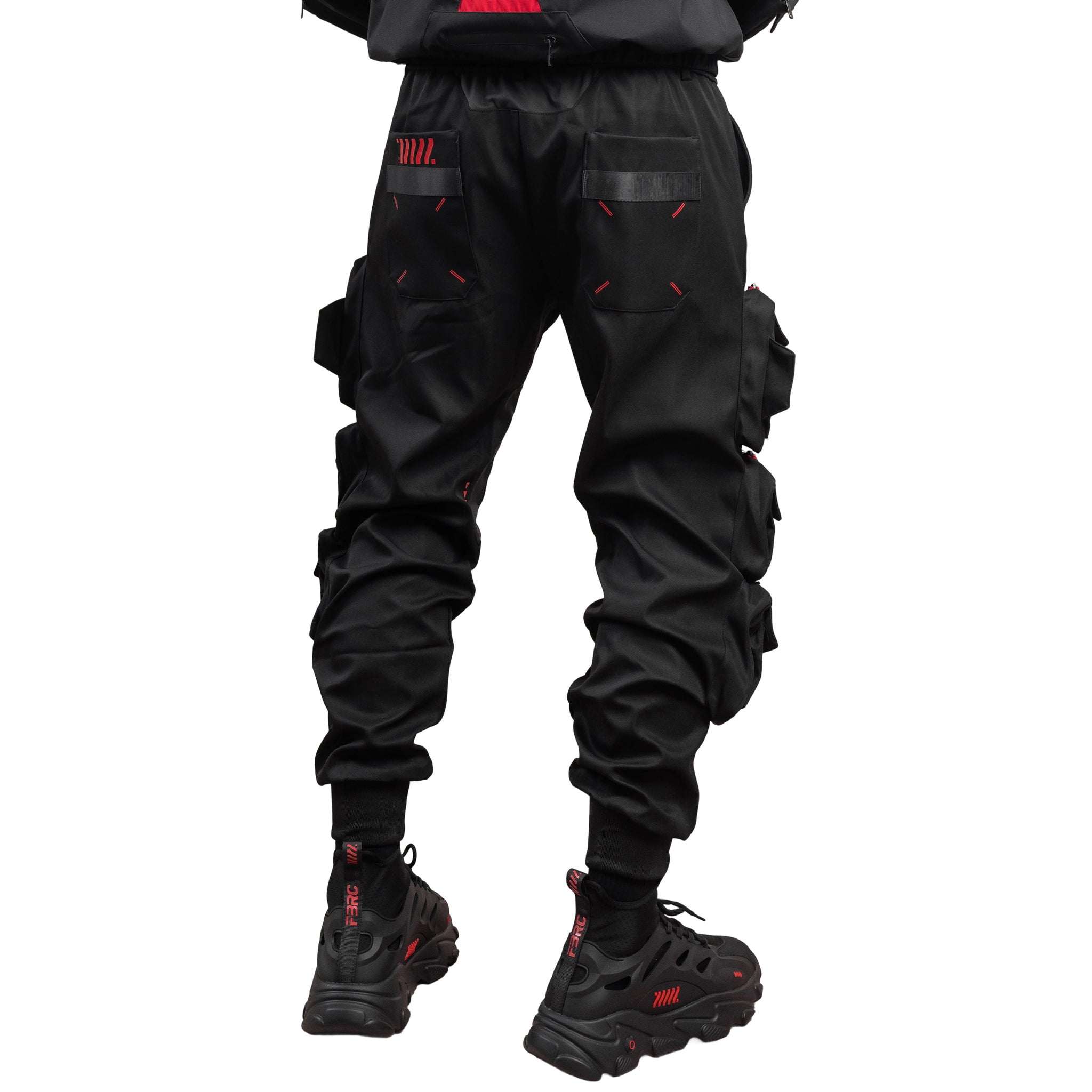 CG-Type 18R Black Red Cargo Pants - Fabric of the Universe
