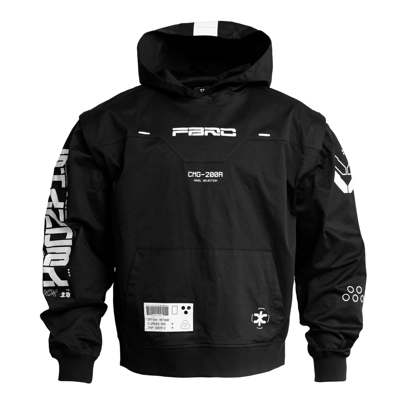 CMG-Type 200R Black Convertible Hoodie