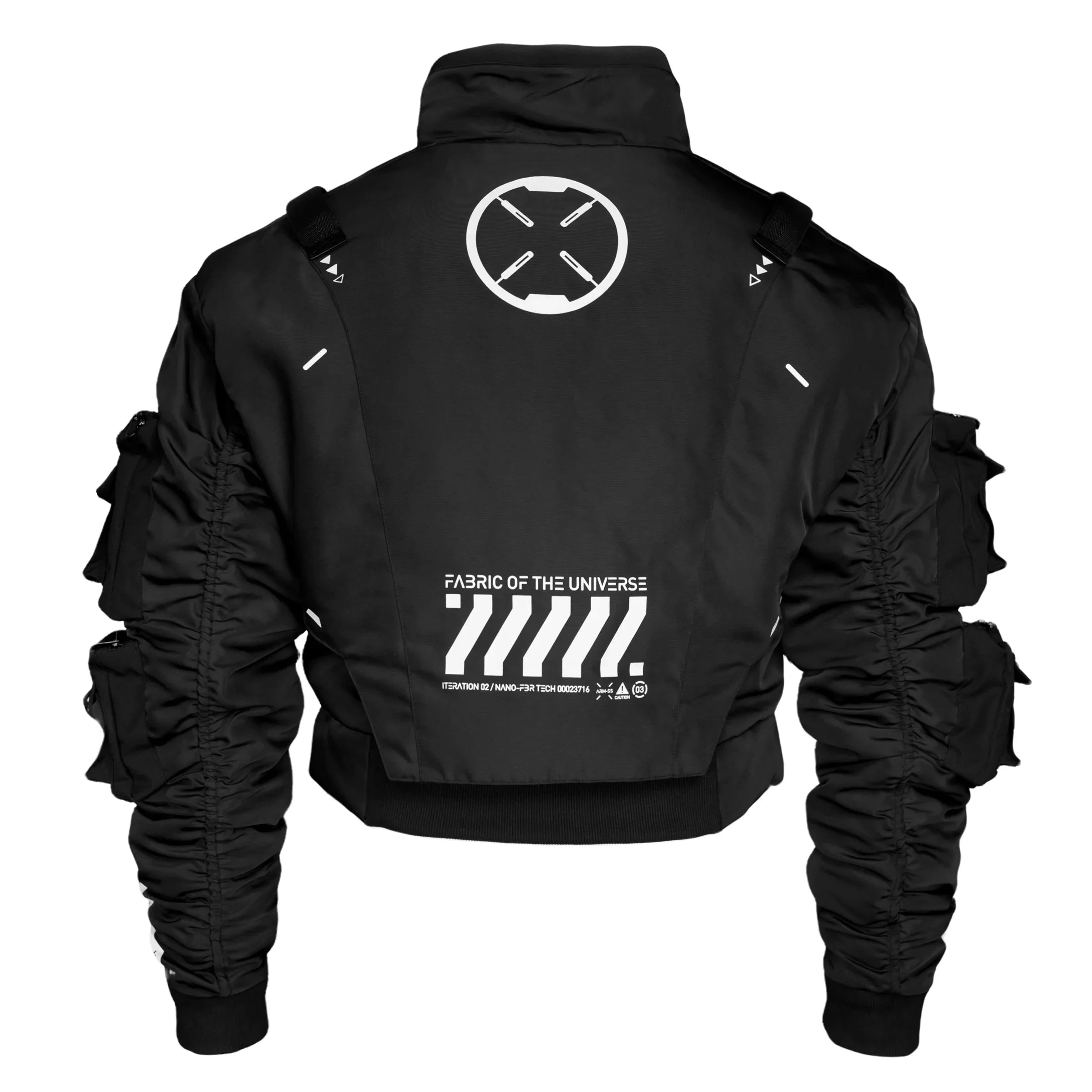 CRB-004BlackCropBomberJacket