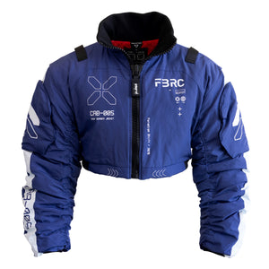 CRB-005 Blue Crop Bomber Jacket