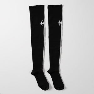 CRSS-10 Black Thigh High Socks