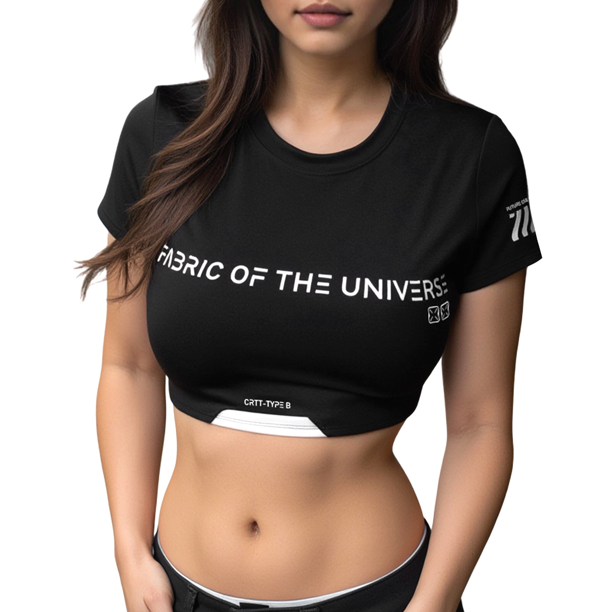 CRTT-Type B Black Crop Short Sleeve T