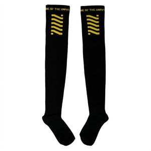 CSRT-01 Black Yellow Thigh High Socks