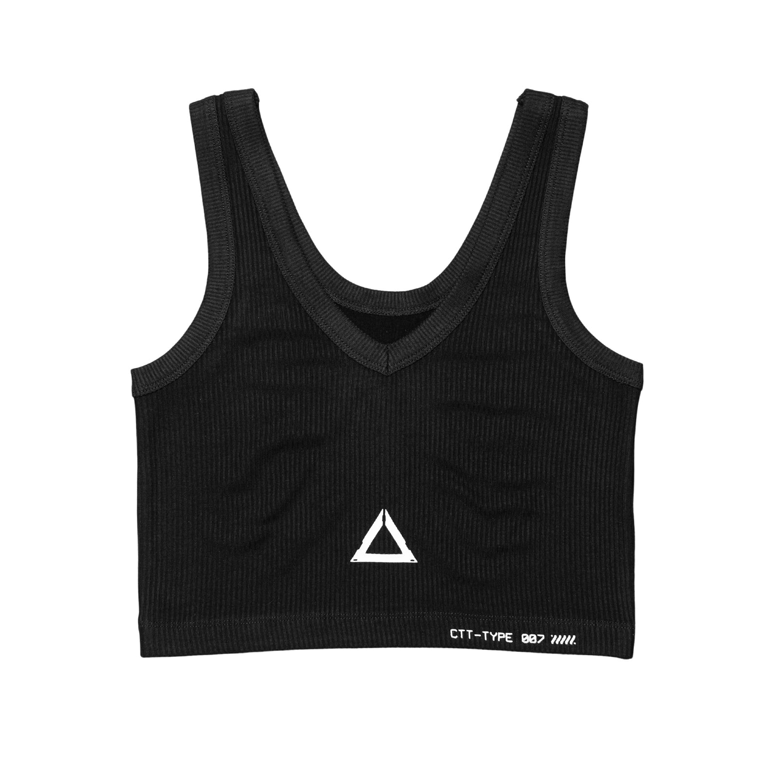 CTT-007 Black Crop Tank Top