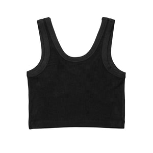 CTT-007 Black Crop Tank Top