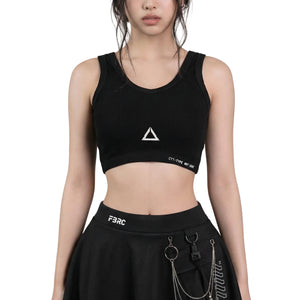 CTT-007 Black Crop Tank Top