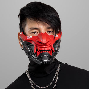 ONI v2 Red Black Half Cyber Mask