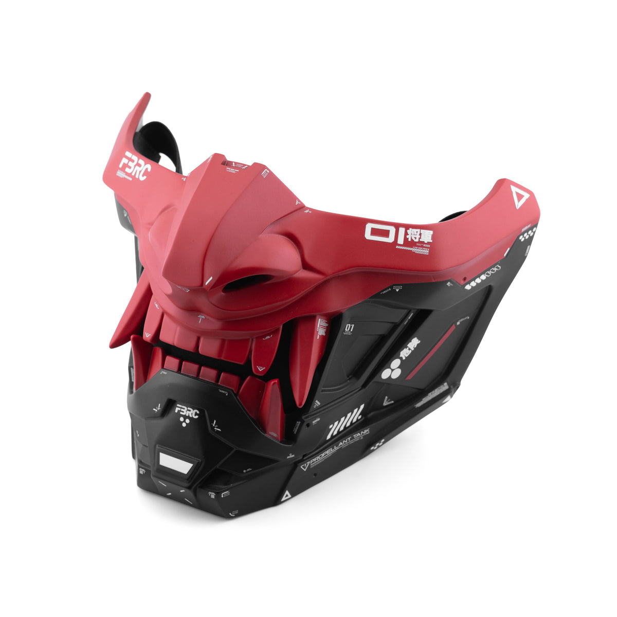 ONI v2 Red Black Half Cyber Mask - Fabric of the Universe